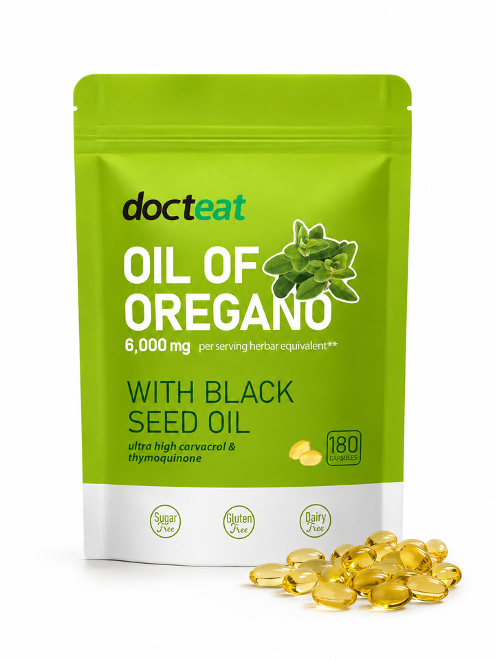 Oregano Oil & Black Seed Capsules — 6,000mg | 180 Count