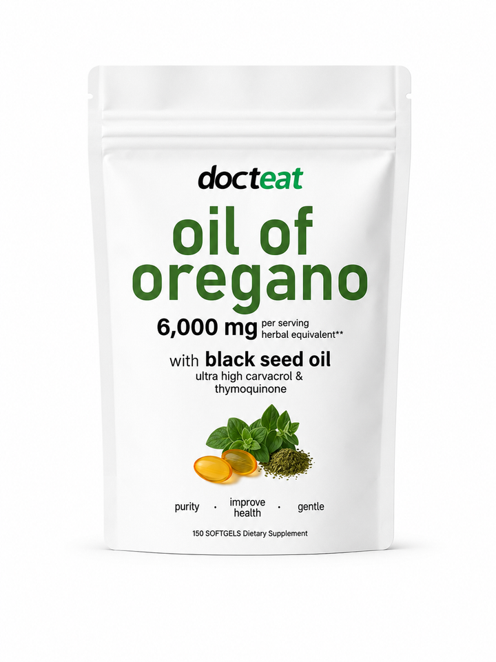 Docteat Oil of Oregano Capsules — 6,000 mg + Black Seed
