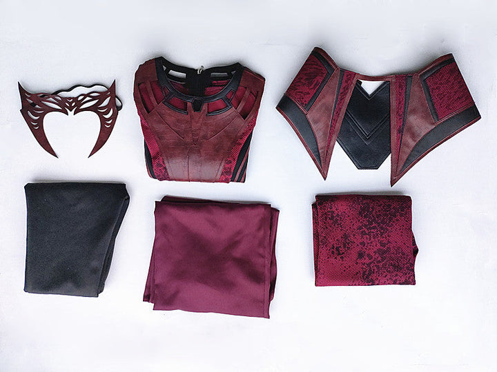 Scarlet Witch Cosplay Costume with Hooded Cape Set