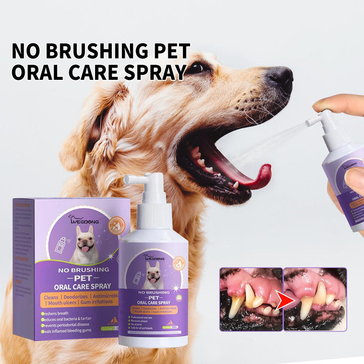 Pet Dental Spray for Fresher Breath & Cleaner Teeth