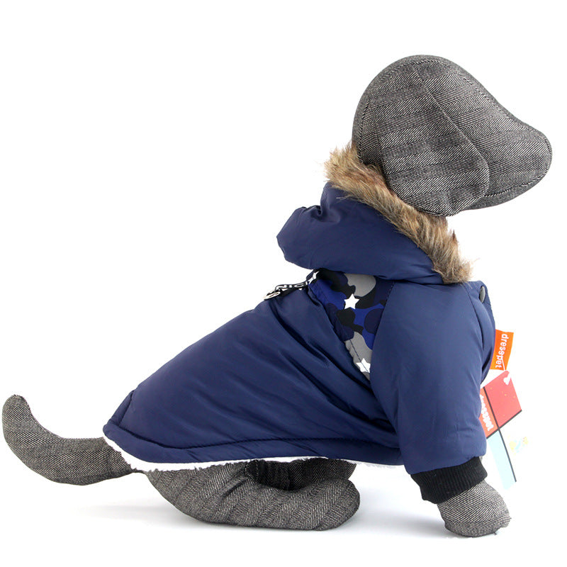 Dog Winter Coat With Hooded Warmth for Cold Walks