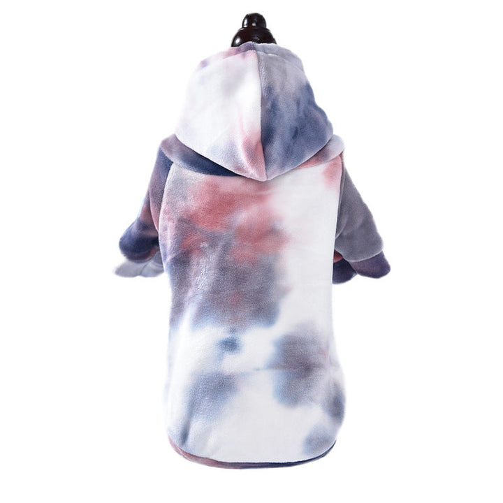 Small Pet Hoodie: Cozy Tie-Dye Warmth for Winter Walks