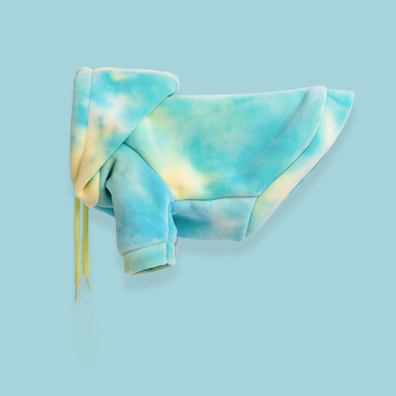Small Pet Hoodie: Cozy Tie-Dye Warmth for Winter Walks