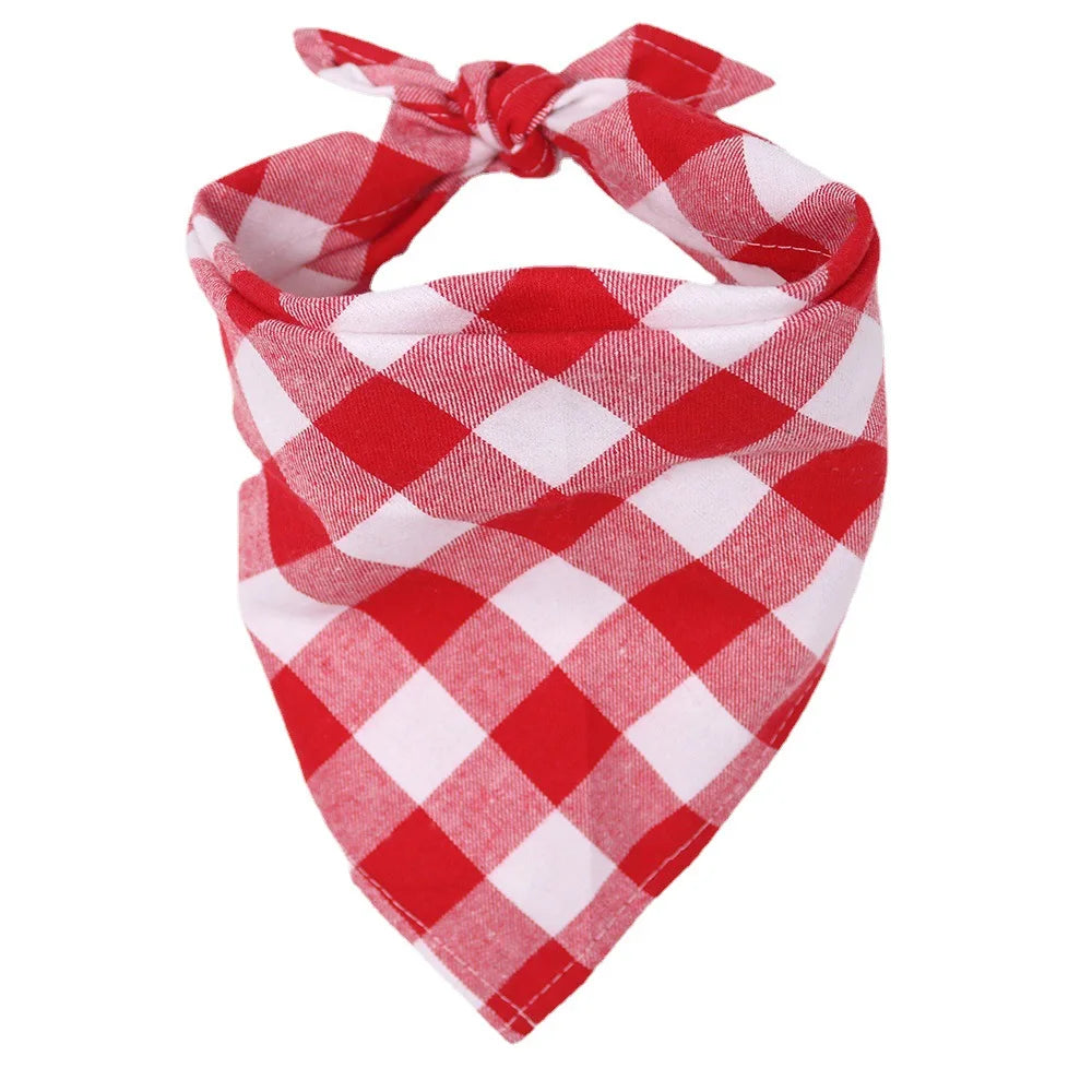 Dog Bandana Scarf – Photo-Ready Plaid Pet Accessory