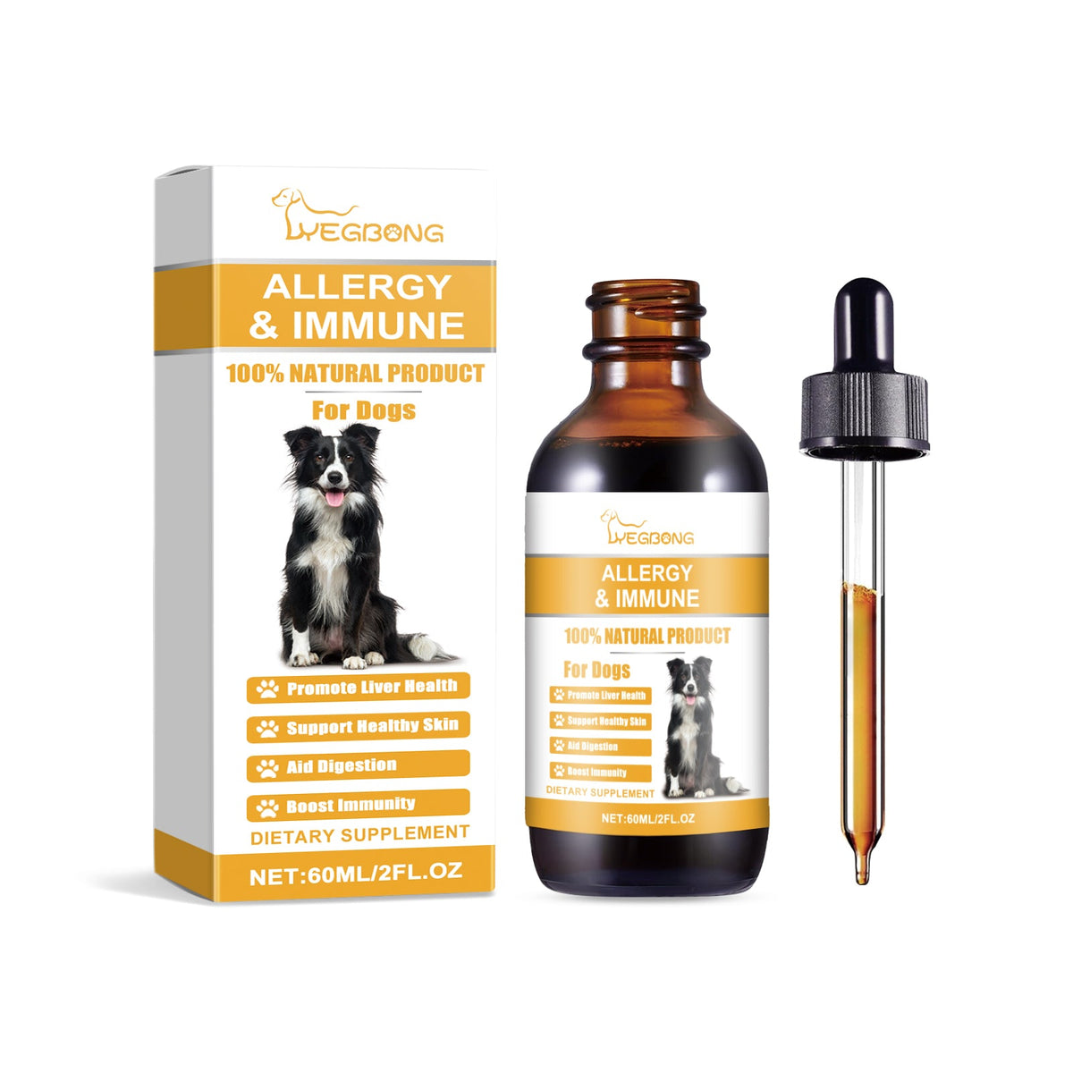 Dog Allergy Support Drops for Skin & Immune Health