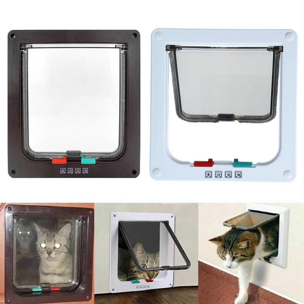 Pet Door With Four-Way Security Lock for Safer Access