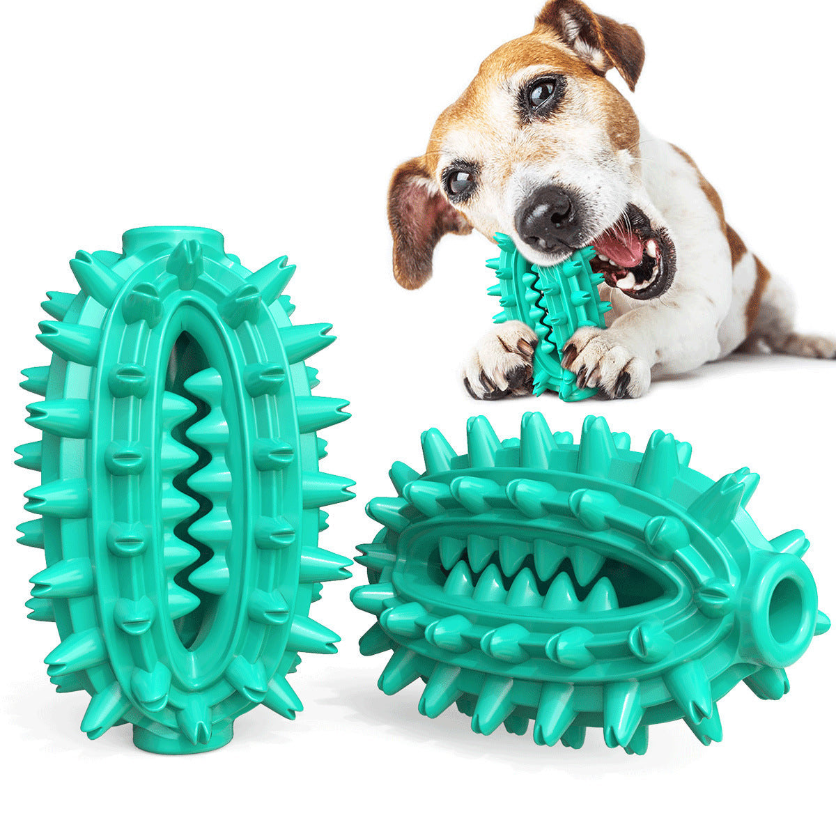 Dog Chew Toy with Treat Channel for Dental Enrichment