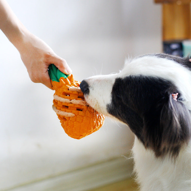 Pineapple Dog Chew Toy for Treats and Daily Enrichment