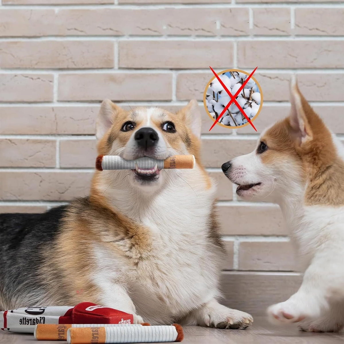 Dog Cigarette Plush Toy for Playful Indoor Chewing