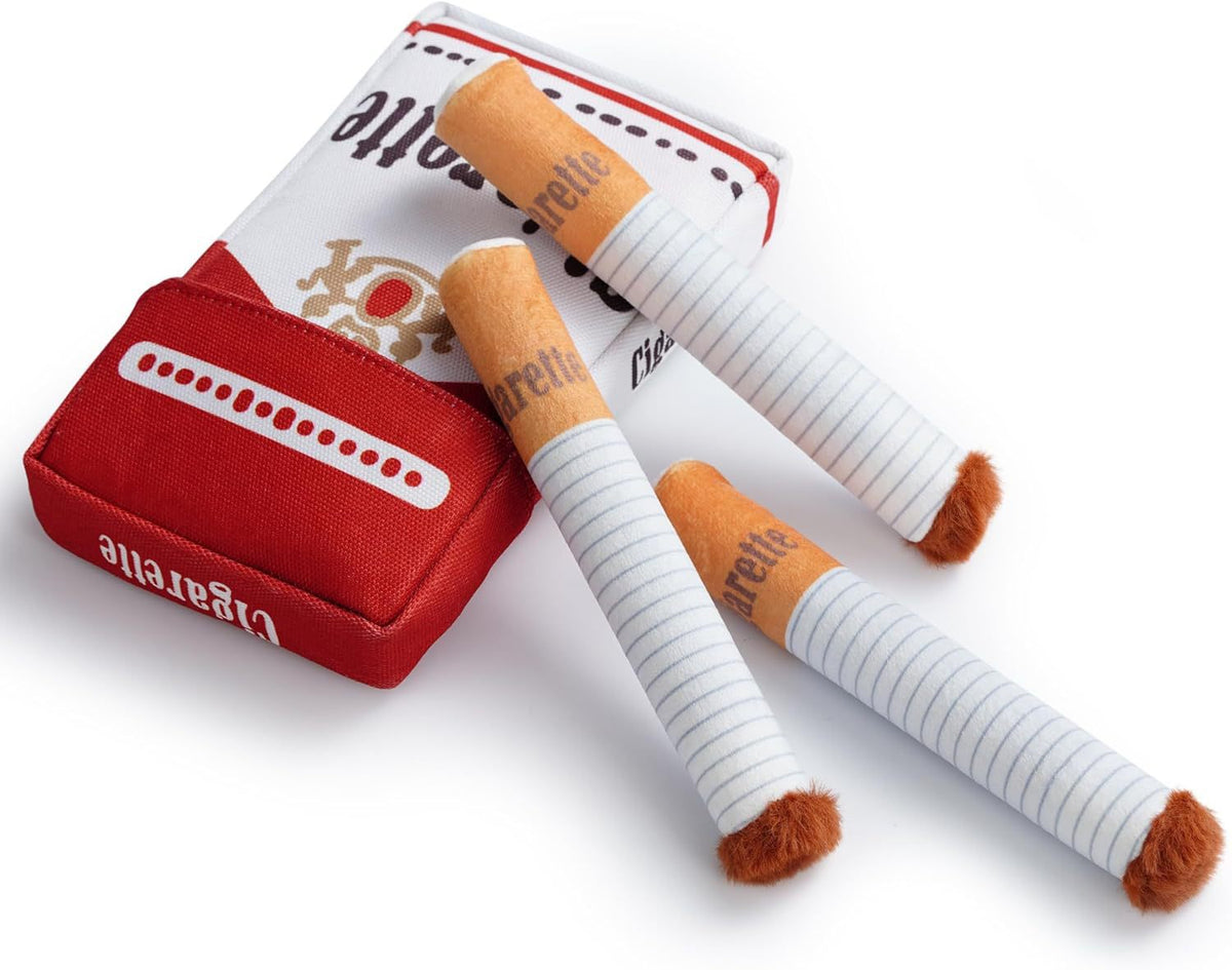Dog Cigarette Plush Toy for Playful Indoor Chewing