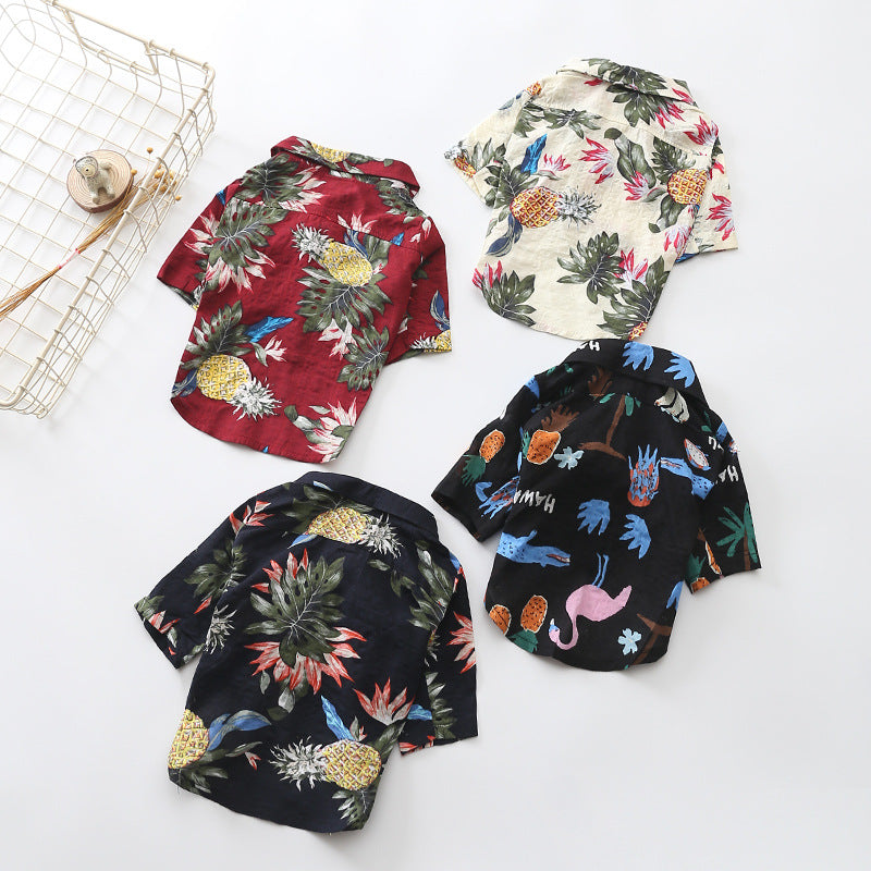 Small Dog Tropical Shirt for Stylish Summer Adventures