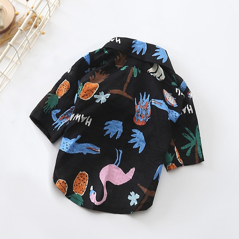 Small Dog Tropical Shirt for Stylish Summer Adventures