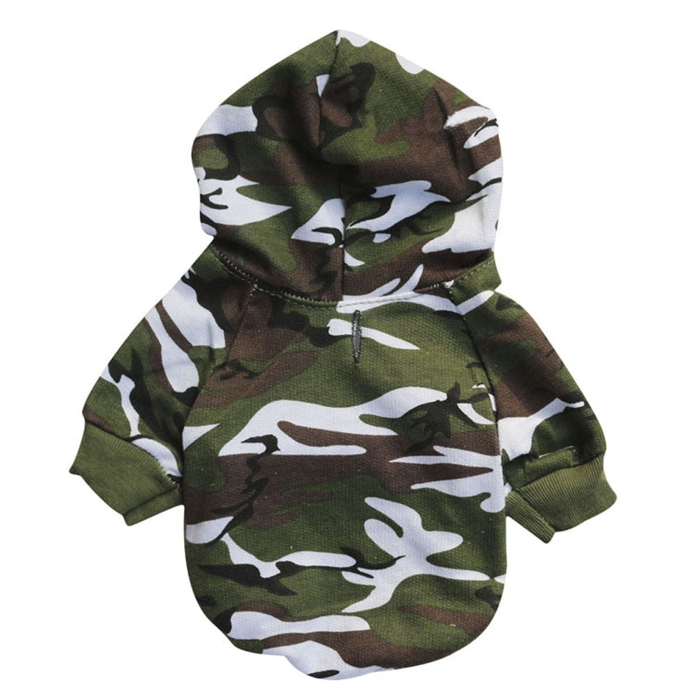 Small Dog Camouflage Hoodie for Cozy Warmth & Style