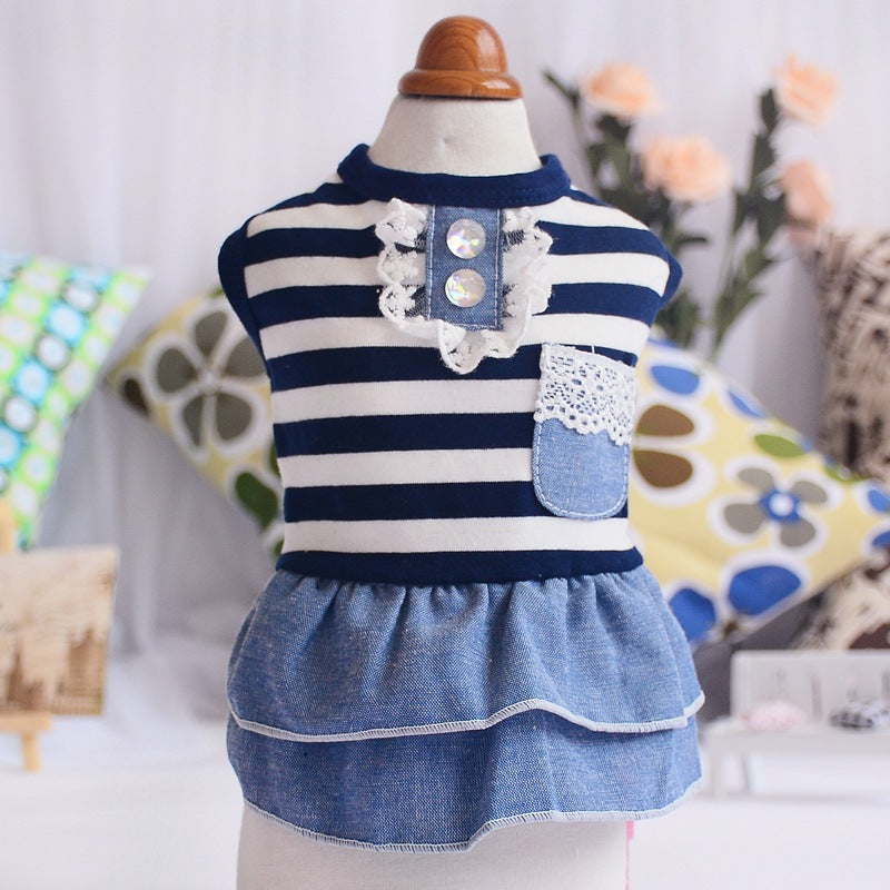 Dog Denim Skirt Dress for Summer Photos & Outings