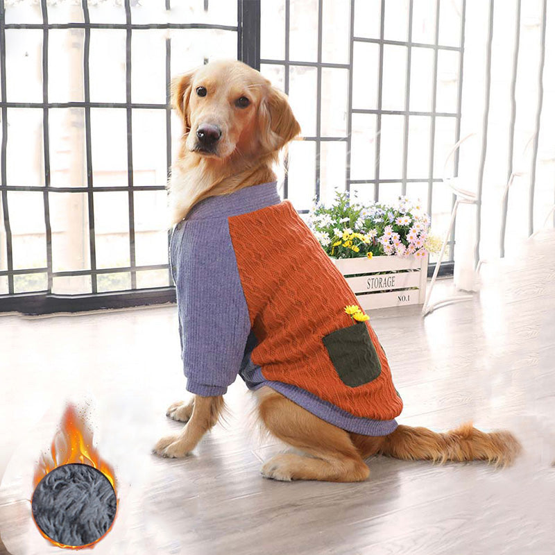 Warm Dog Sweater: Soft Knitted Two-Foot Coverage for Walks