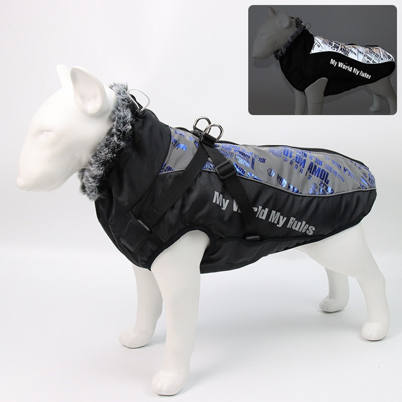 Waterproof Dog Jacket for Large Dogs | Reflective Vest