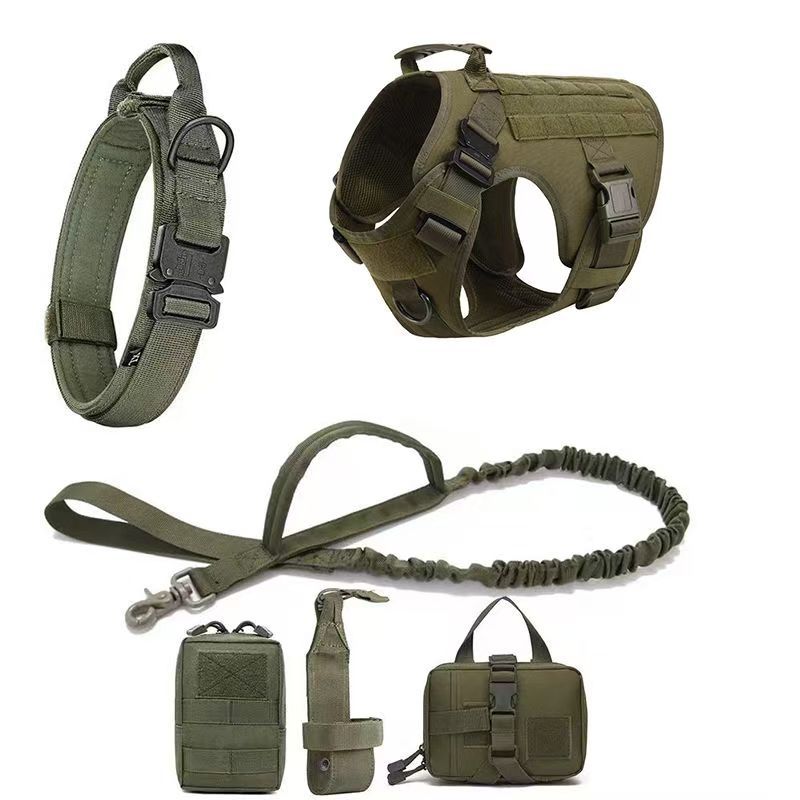Tactical Dog Vest Set for Secure Hiking and Walking