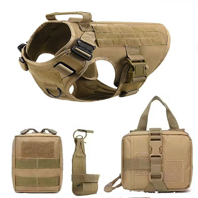 Tactical Dog Vest Set for Secure Hiking and Walking