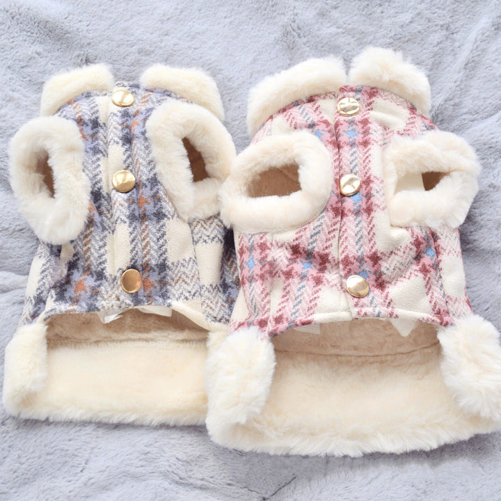 Small Dog Winter Vest for Warm, Fluffy Cold-Weather Comfort