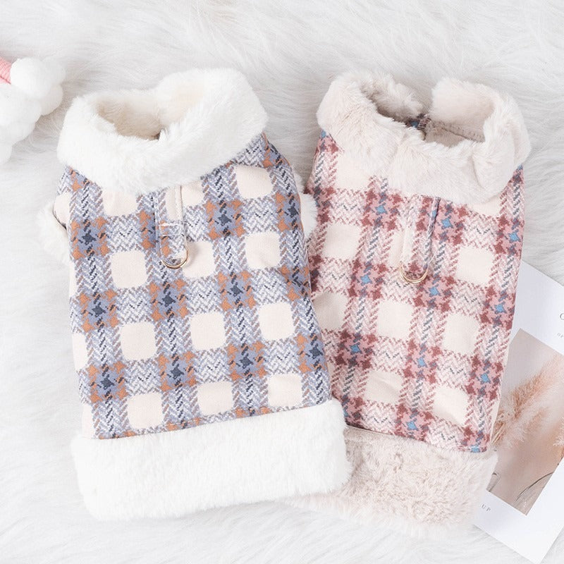 Small Dog Winter Vest for Warm, Fluffy Cold-Weather Comfort