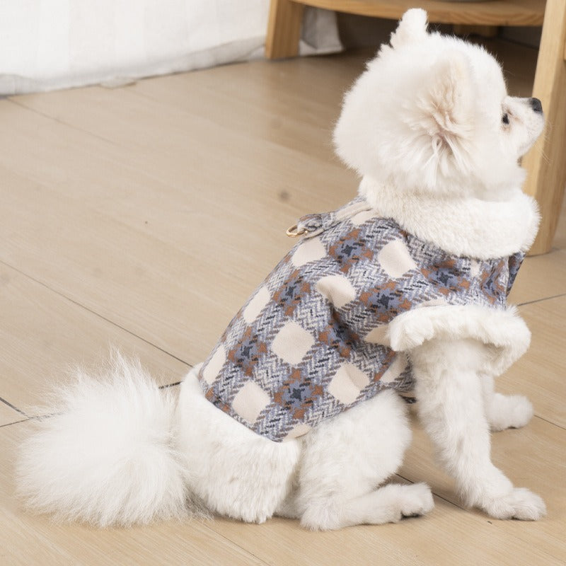 Small Dog Winter Vest for Warm, Fluffy Cold-Weather Comfort