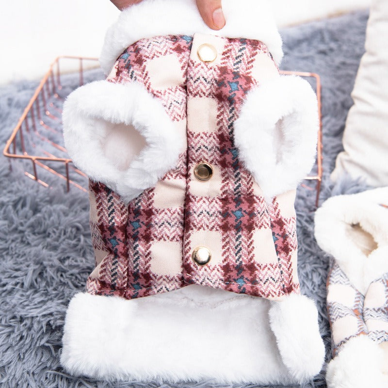 Small Dog Winter Vest for Warm, Fluffy Cold-Weather Comfort