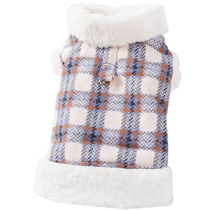 Small Dog Winter Vest for Warm, Fluffy Cold-Weather Comfort
