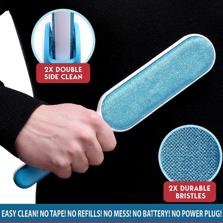 Reusable Pet Hair Remover Brush Self-Cleaning Base