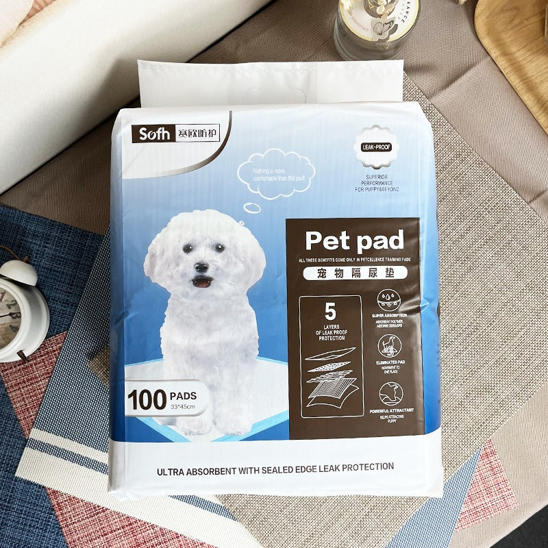 Dog Pee Pads, Thick Absorbent Leak-Proof 100 Pack