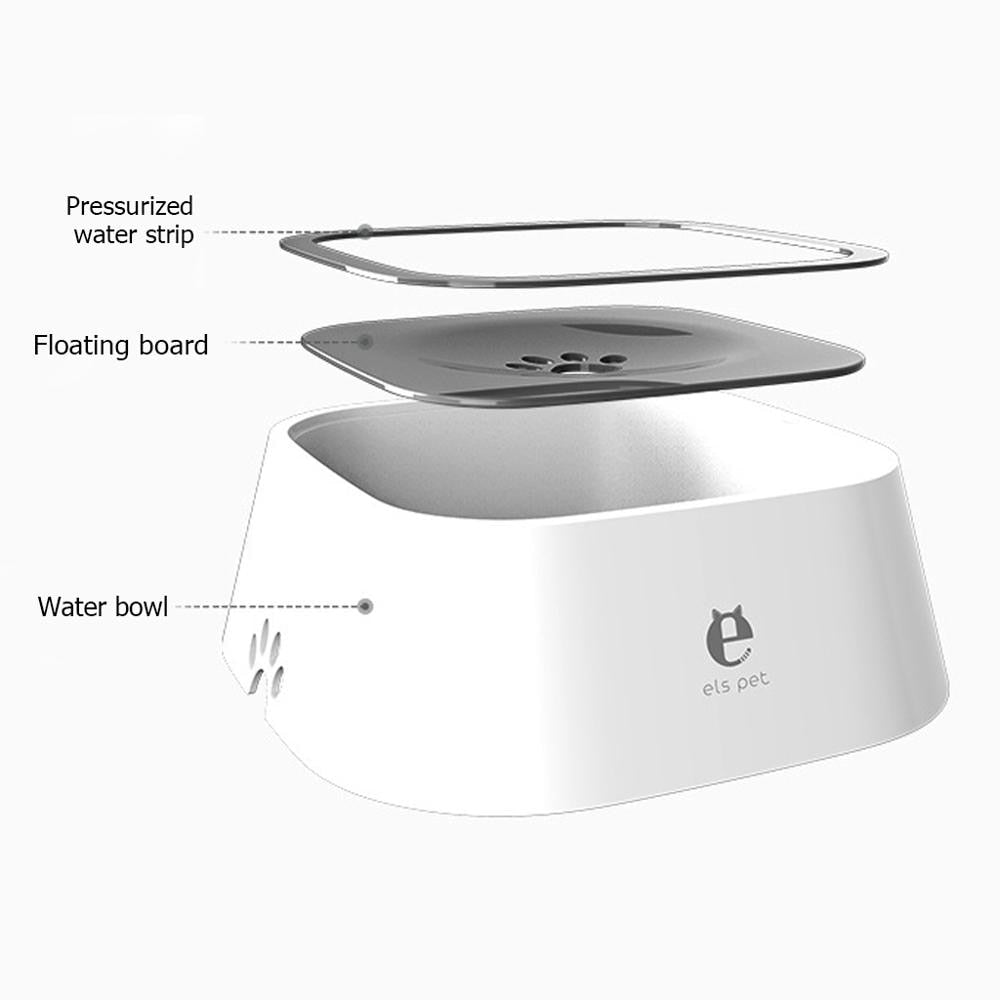 Floating Dog Water Bowl 1.5L for Splash-Free Travel