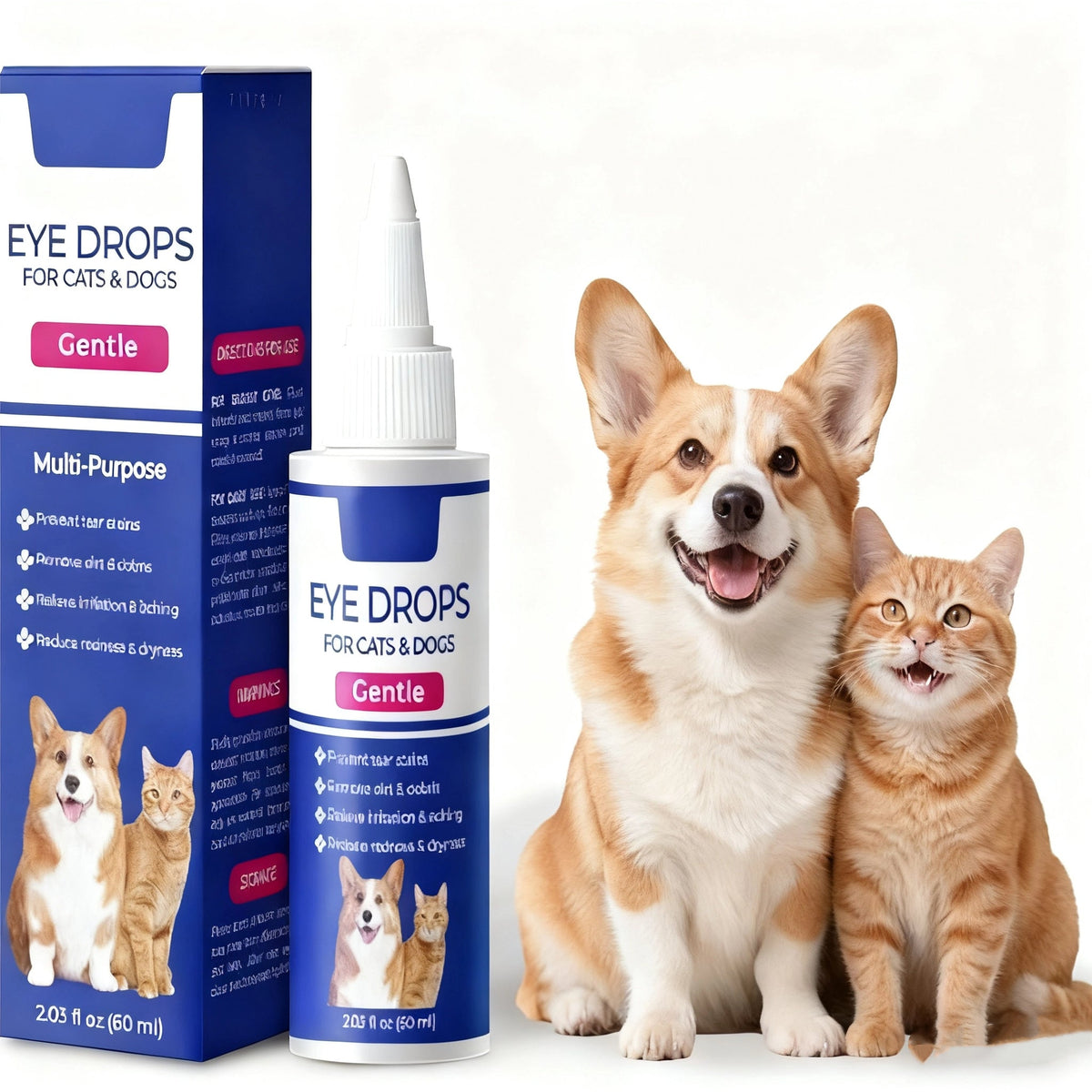 Dog Eye Drops for Gentle Dry, Red, Irritated Eye Relief