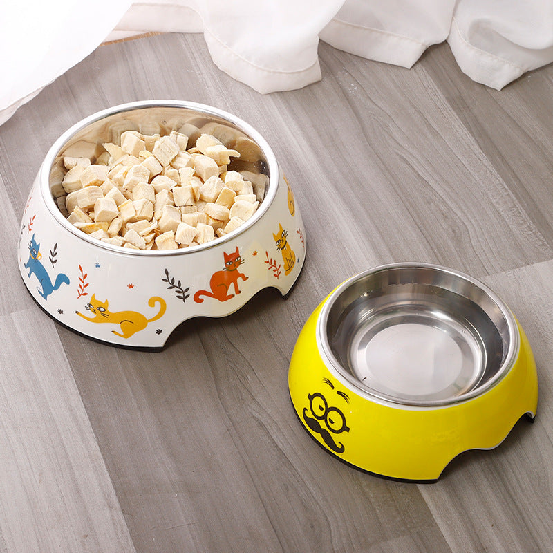 Stainless Steel Dog Bowl With A Stable, Easy-Clean Base