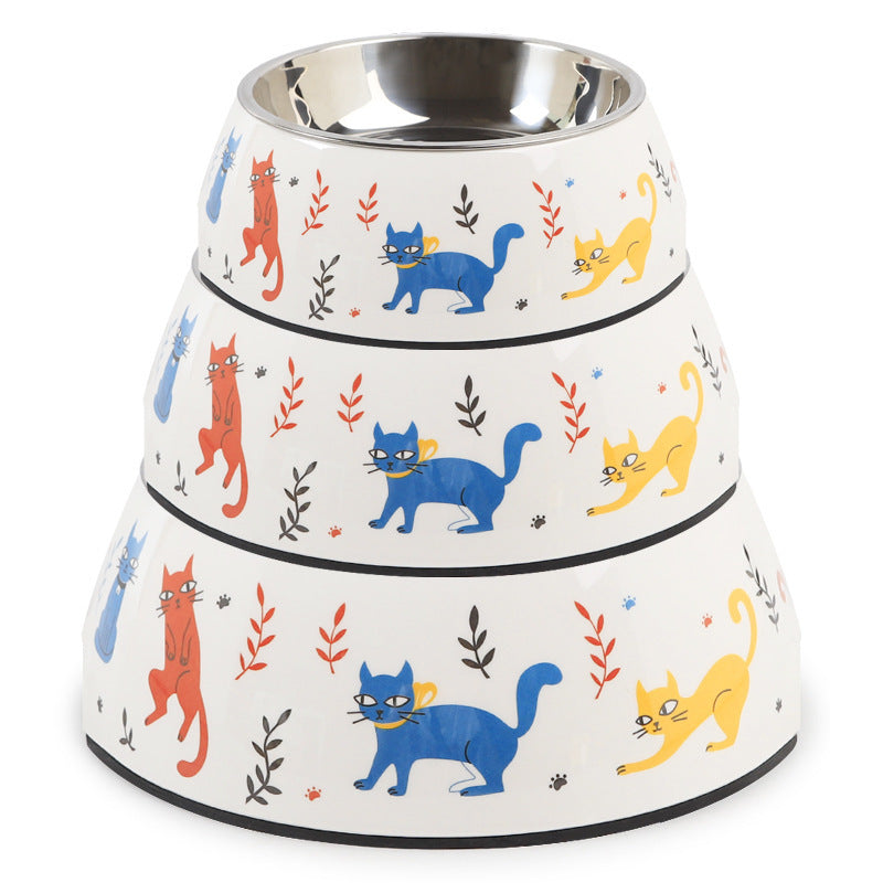 Stainless Steel Dog Bowl With A Stable, Easy-Clean Base