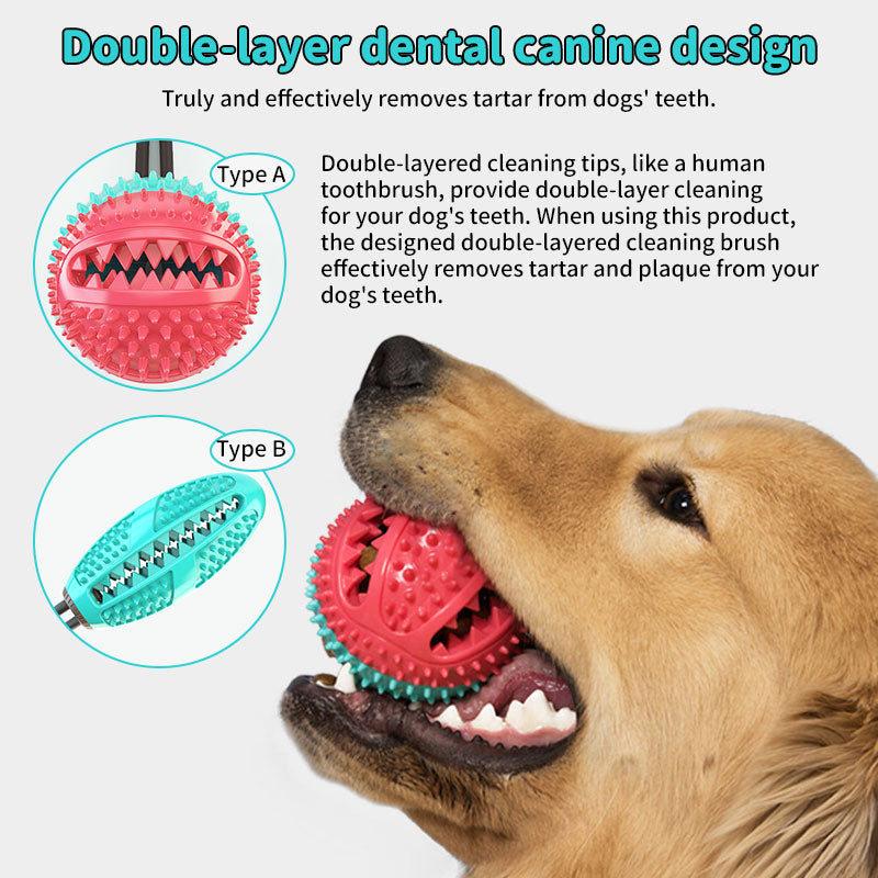 Interactive Dog Dental Chew Toy with Strong Suction