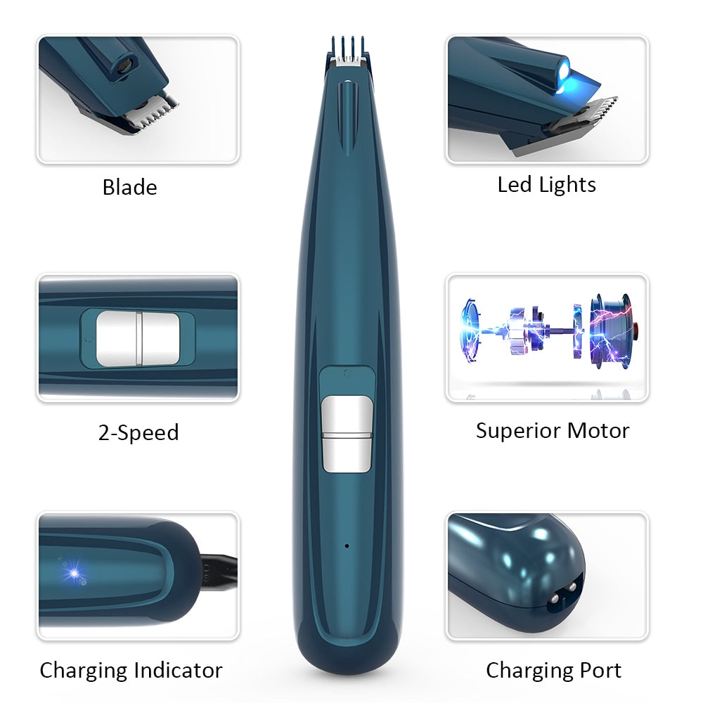 Pet Grooming Clippers for Precise Paw & Face Trims