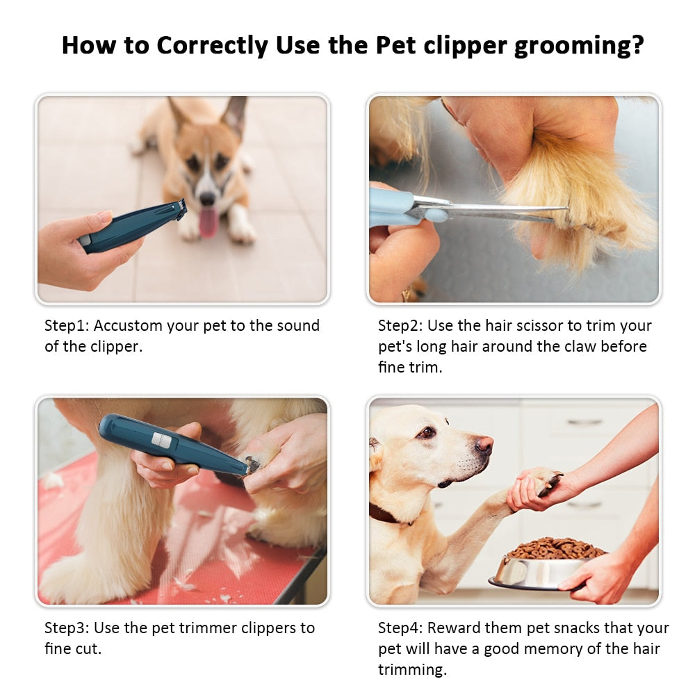 Pet Grooming Clippers for Precise Paw & Face Trims