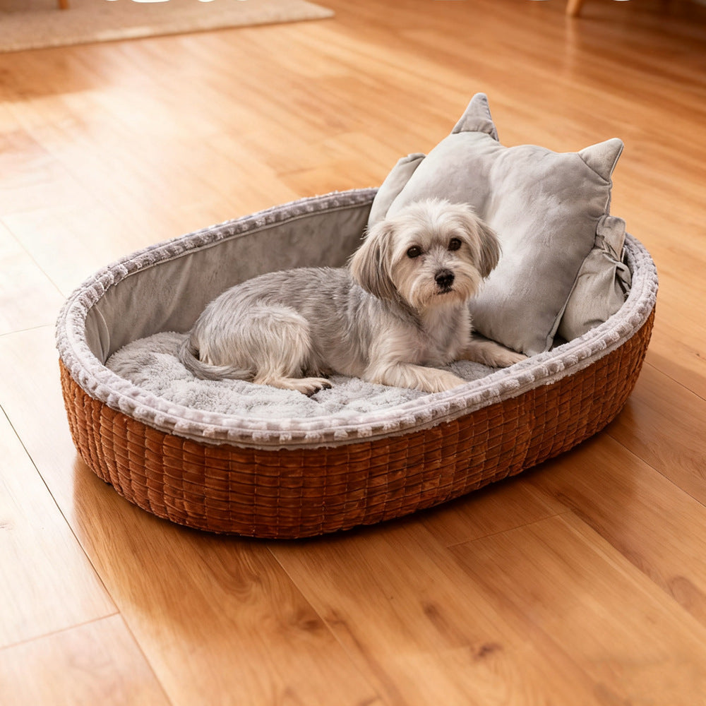 Enclosed Pet Bed for Warm, Cozy Everyday Sleeping