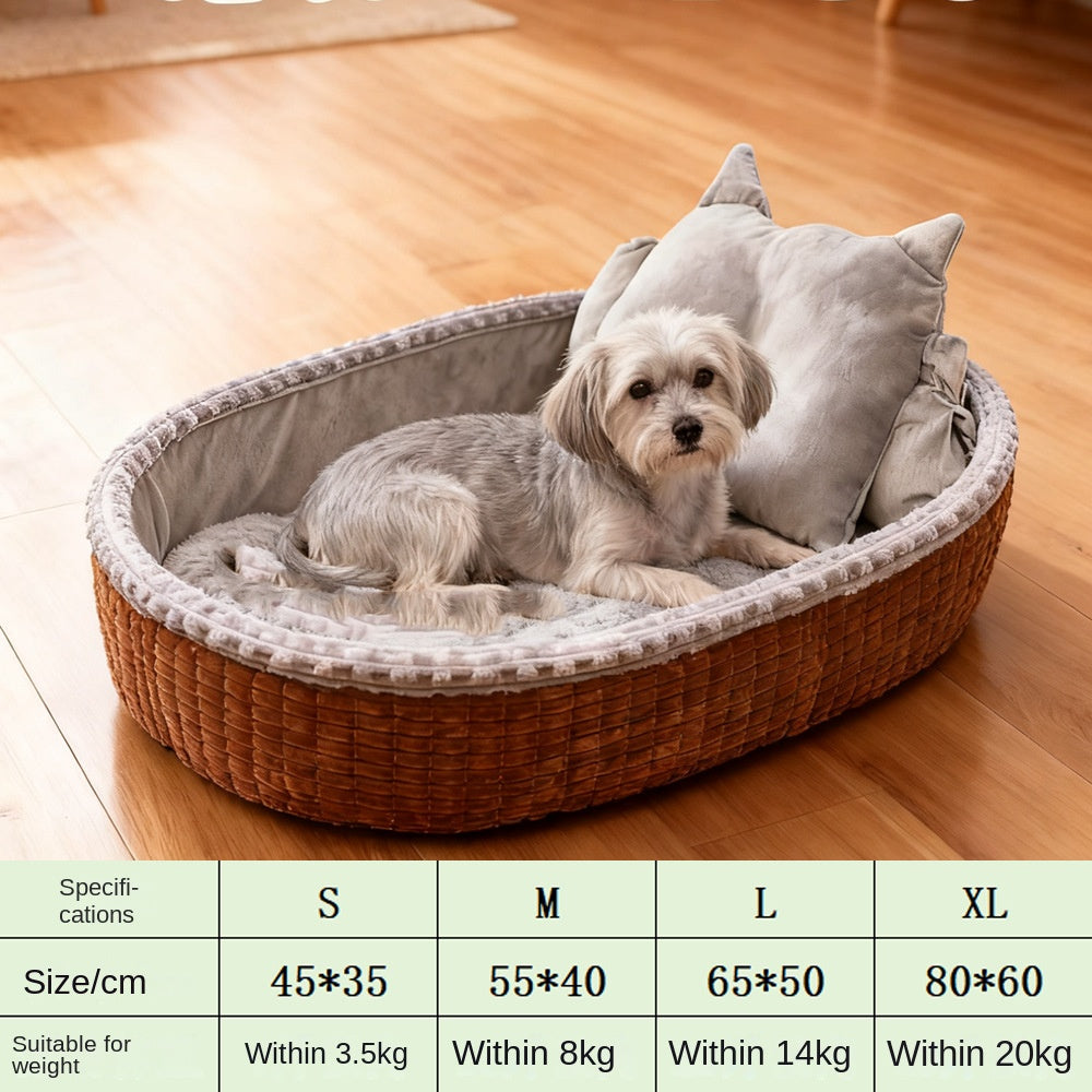 Enclosed Pet Bed for Warm, Cozy Everyday Sleeping