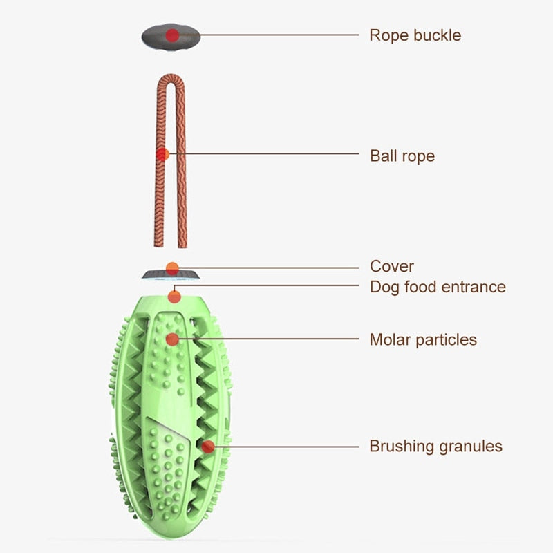 Interactive Dog Chew Ball for Cleaner Teeth & Play