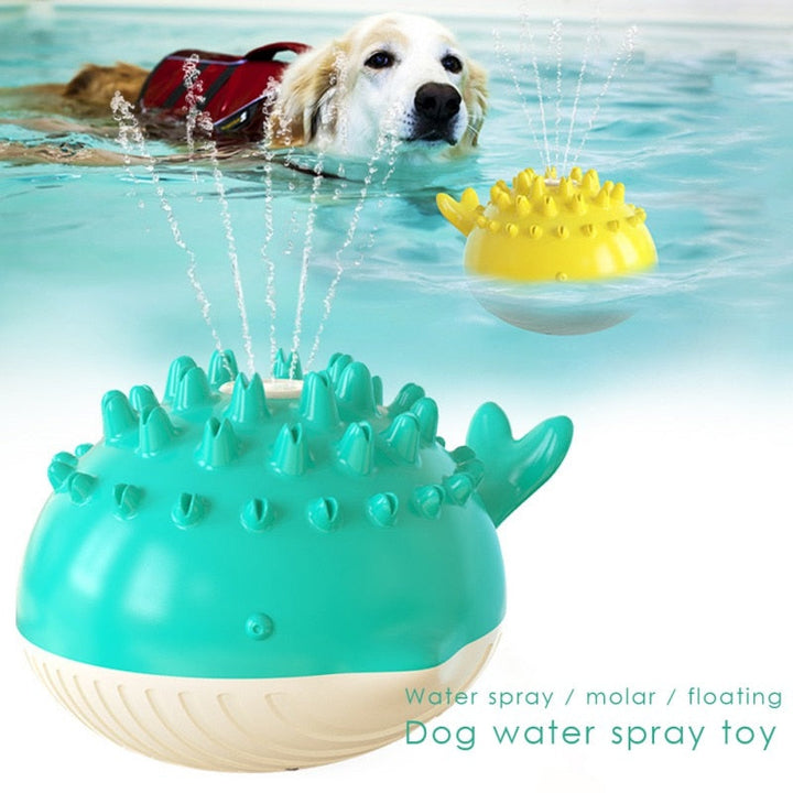 Floating Dog Water Toy With Spray, Chew & Pool Play