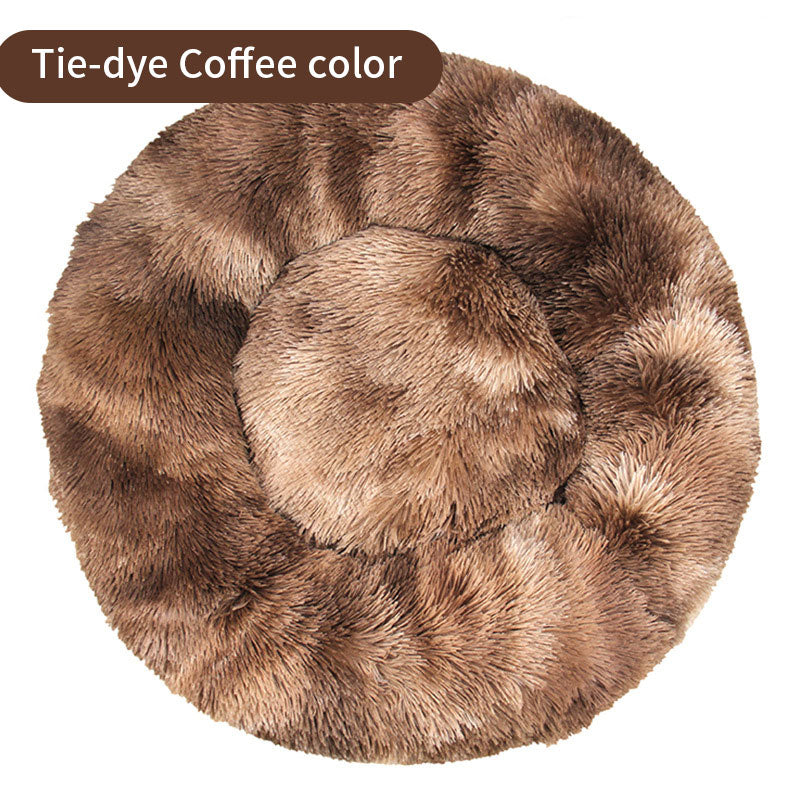 Plush Donut Pet Bed for Cozy, Cushioned Indoor Lounging