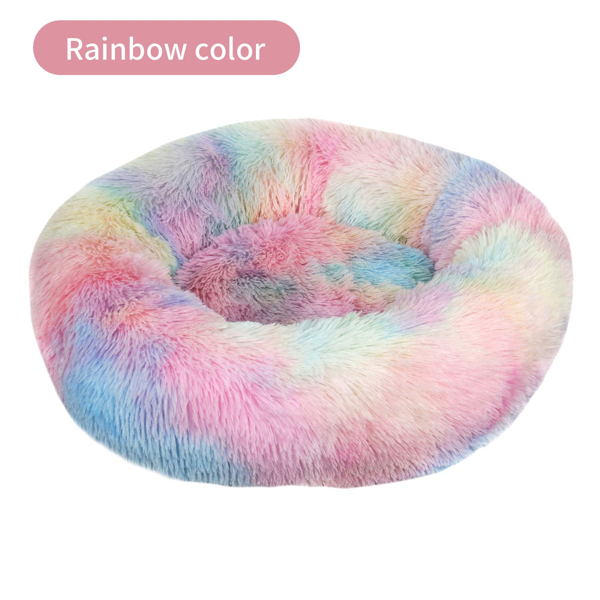 Plush Donut Pet Bed for Cozy, Cushioned Indoor Lounging