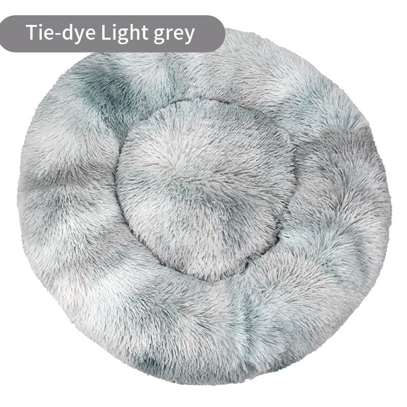 Plush Donut Pet Bed for Cozy, Cushioned Indoor Lounging
