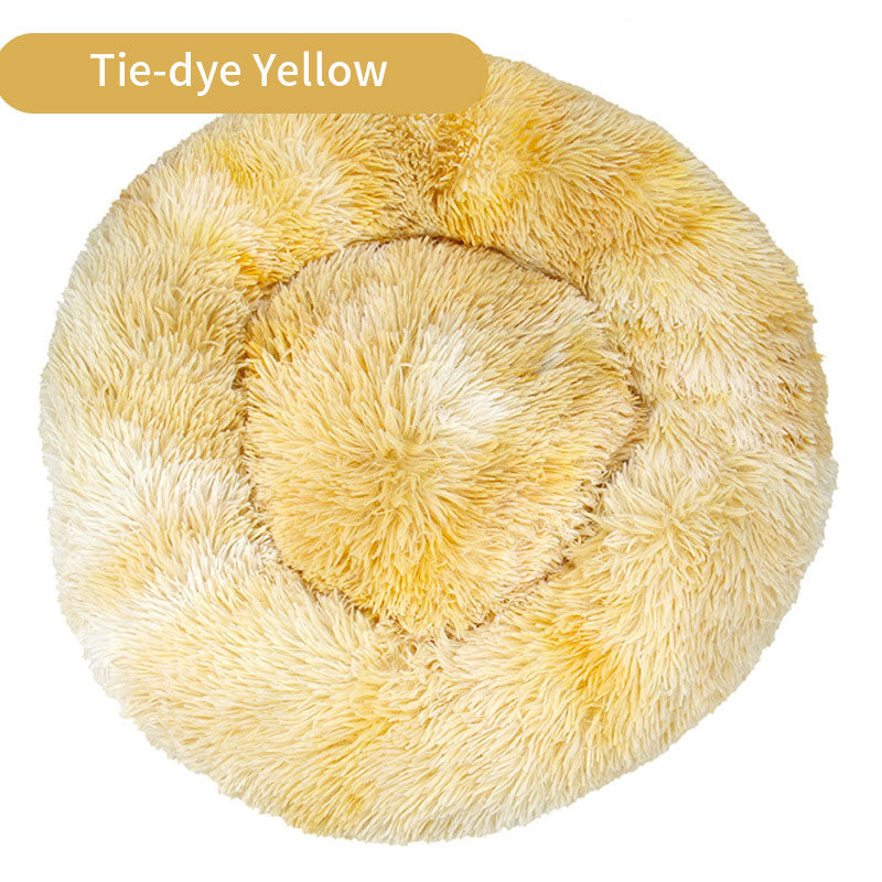 Plush Donut Pet Bed for Cozy, Cushioned Indoor Lounging