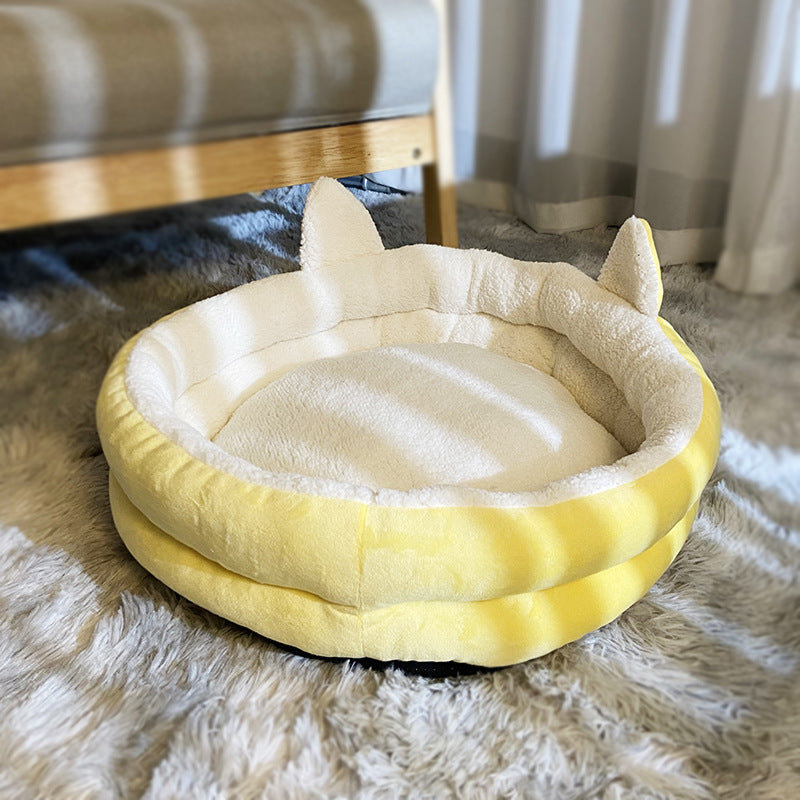 Dog Kennel Bed with Washable Cushion for Cozy Rest