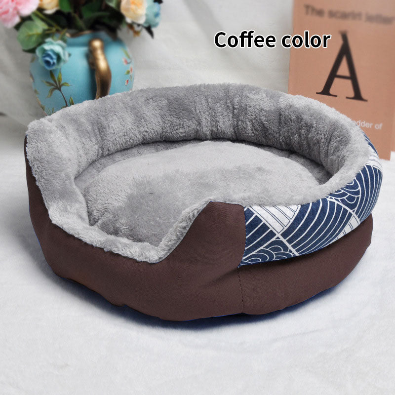Dog Kennel Bed with Washable Cushion for Cozy Rest