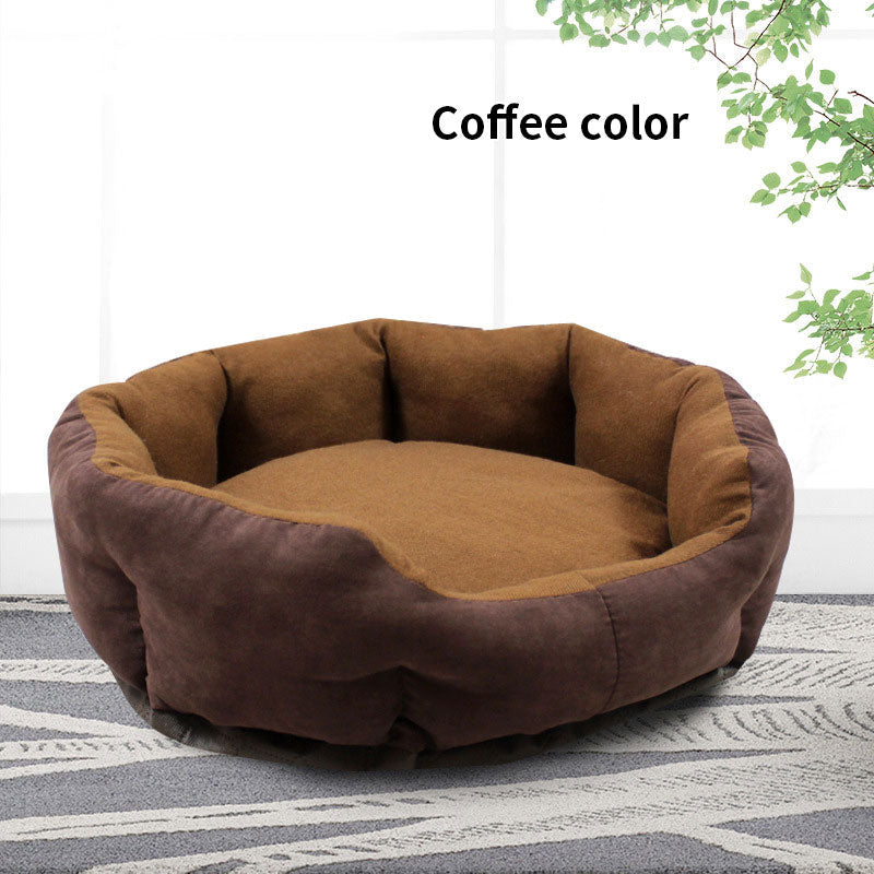 Dog Kennel Bed with Washable Cushion for Cozy Rest