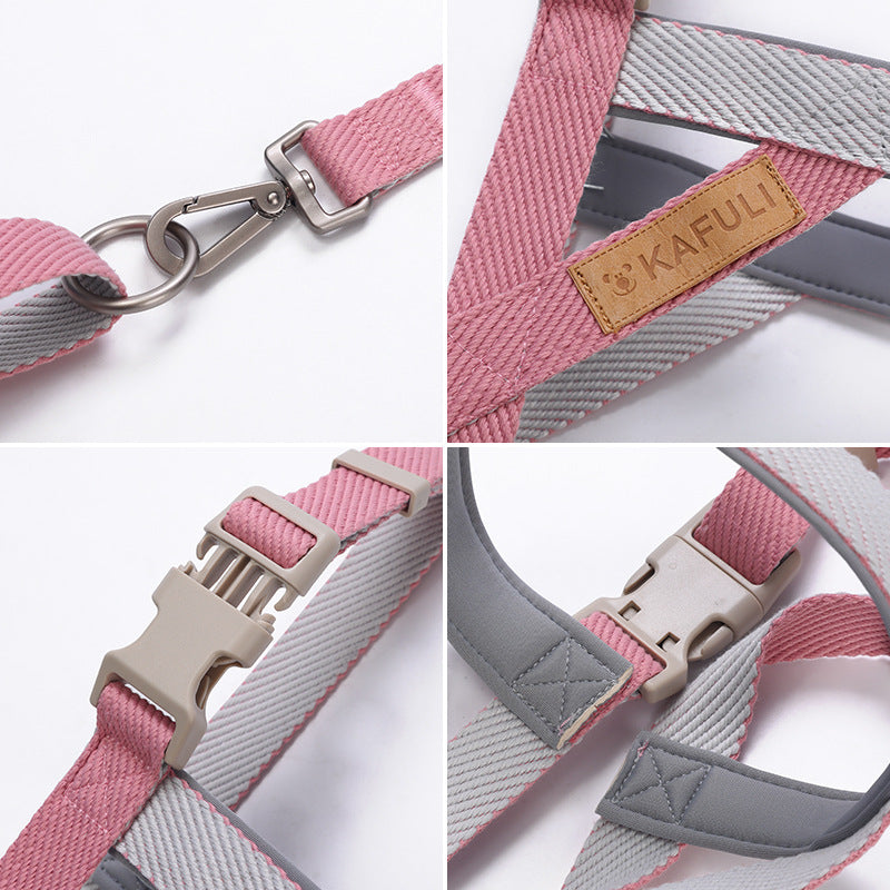 Dog Chest Harness And Leash Set For Secure Walks