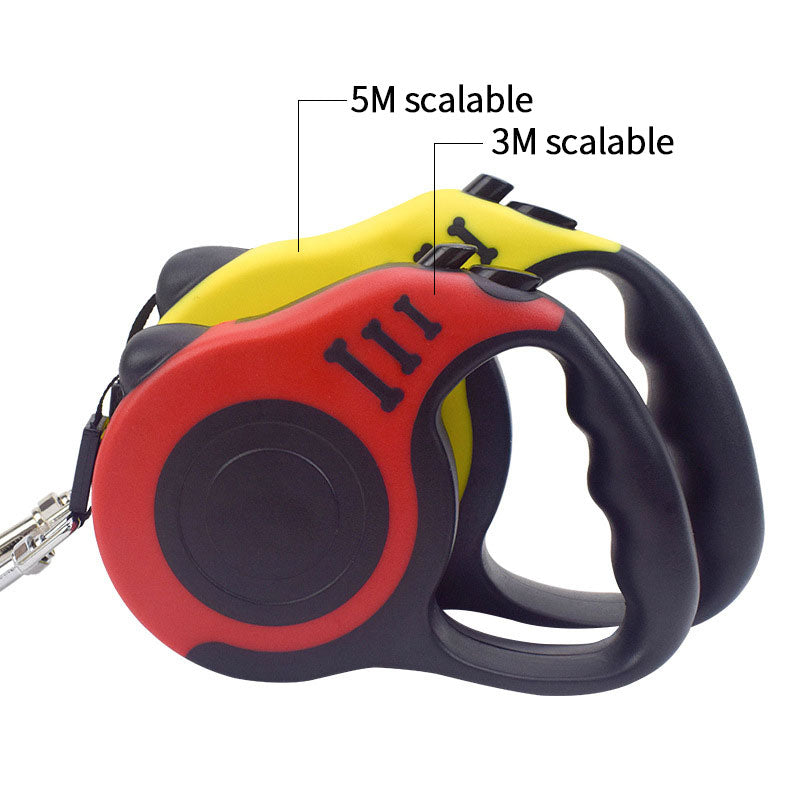 Retractable Dog Leash with Adjustable 3M/5M Range