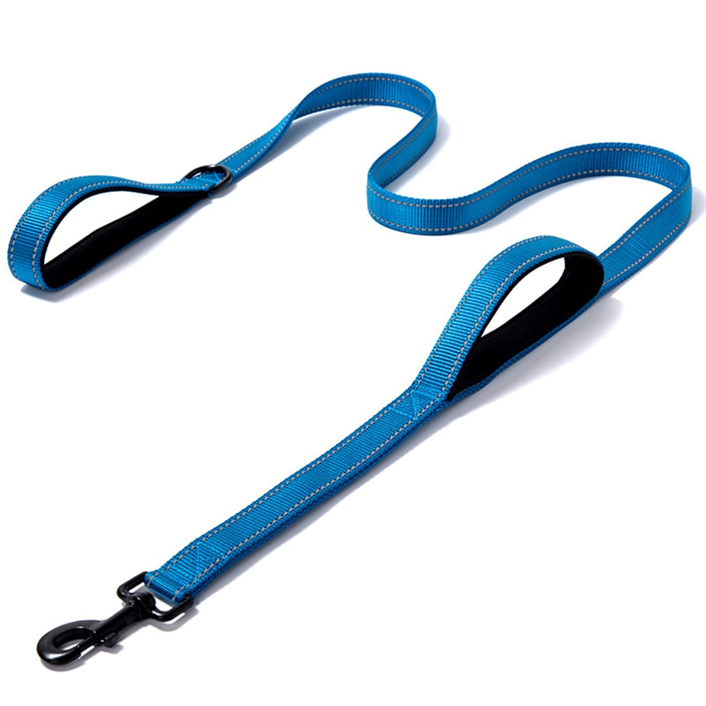Reflective Dual-Handle Dog Leash for Safer Daily Walks